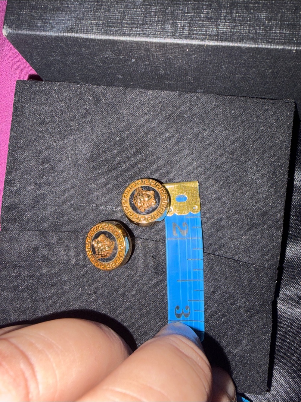 Versace earrings with Medusa head nwt